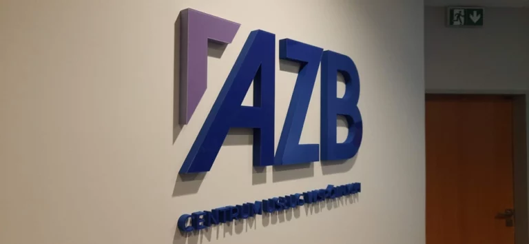 Logo ze styroduru malowanego farbą akrylową bez frontów AZB. Litery ze styroduru warszawa